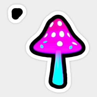 Neon Mushroom Sticker